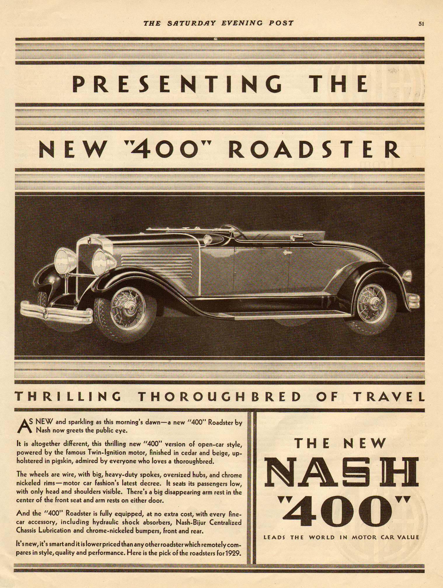 1929 Nash Auto Advertising